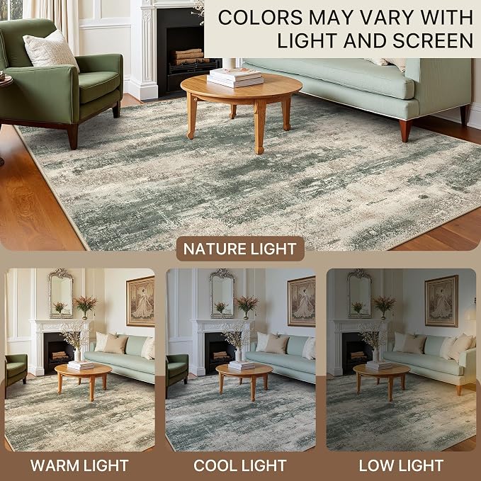 BEIMO Area Rugs 10x12 for Living Room Bedroom, Modern Abstract Machine Washable - Image 7