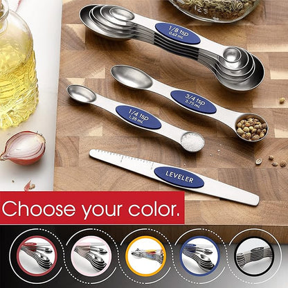 Spring Chef Stainless Steel Magnetic Measuring Spoons Set of 8 - Image 6