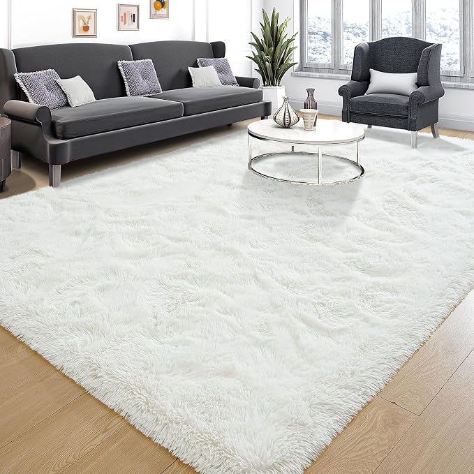 Tepook Fluffy Large Rugs for Living Room, Shag Area Rug 6x9 Soft Carpet for - Image 2