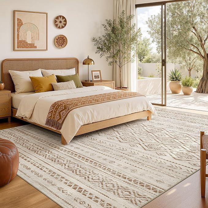 Nakagishi Area Rug Living Room Rugs: 10x14 Large Soft Machine Washable Boho - Image 6