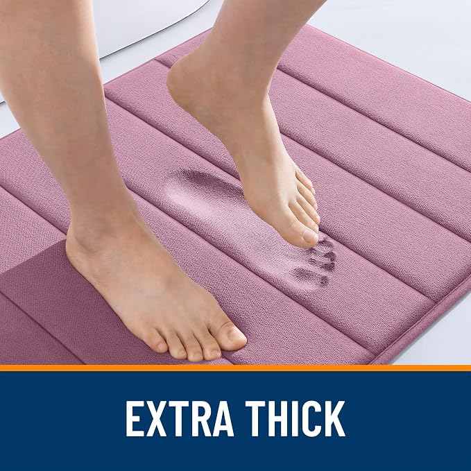 OLANLY Memory Foam Bath Mat 59x35, Super Soft Absorbent Bathroom Rugs, Quick Dry - Image 6