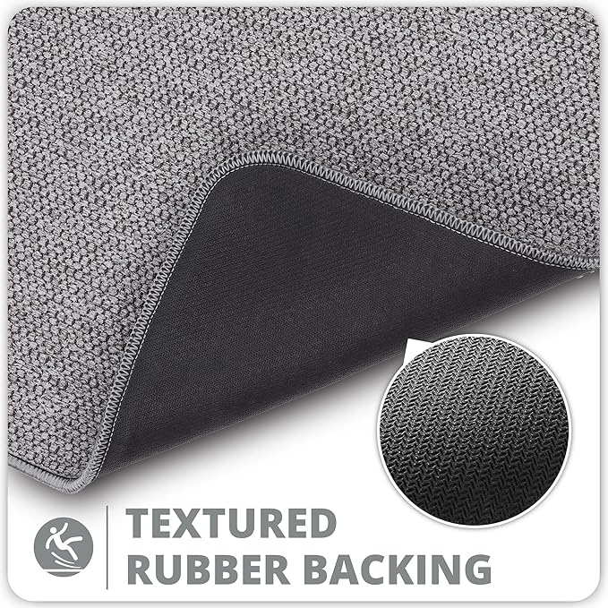 Bosap Bath Mat, Ultra Thin Bathroom Rugs, Rubber Bath Mats - Image 5
