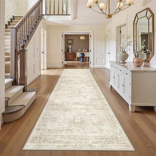 3x12 Runner Rug for Hallway, Non-Slip Long Bathroom Rugs Runner for Kitchen by Restydon