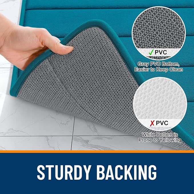 OLANLY Memory Foam Long Bathroom Rugs Runner 70x24, Super Soft Absorbent Bath - Image 7