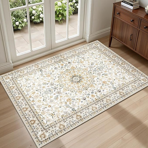 2x3 Area Rugs Living Room Rug: Washable Vintage Boho Rug No Slip Stain by EXPEDIX