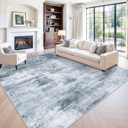 12x12ft Square Living Room Rug – Non-Slip Washable Extra Large Floor Carpet by ZHXXUJ