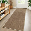 Faux Jute Hallway Runner Rug 2'x10', Washable & Non-Slip, Taupe | 0.27" Low by Unknown