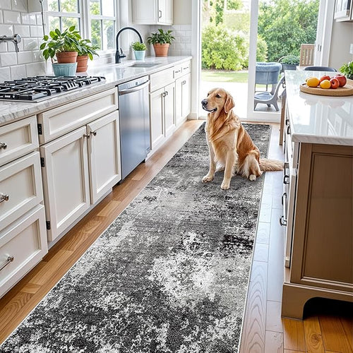 3x12 ft Long Hallway Runner Rug Non-Slip Washable Carpet Runner by BYYVOORugsforYourHome