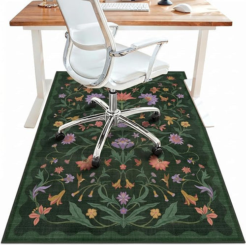 36"x60" Office Chair Mat for Hardwood Tile Floor, Under Desk Carpet Protector by BESBLEE