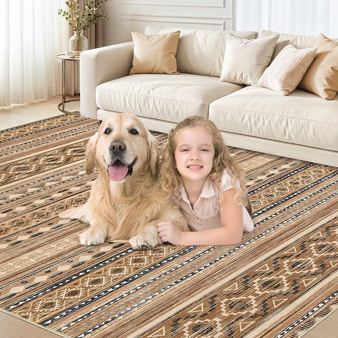cotiled 5x7 Area Rugs Living Room Rug: Washable Boho Rugs - Image 9