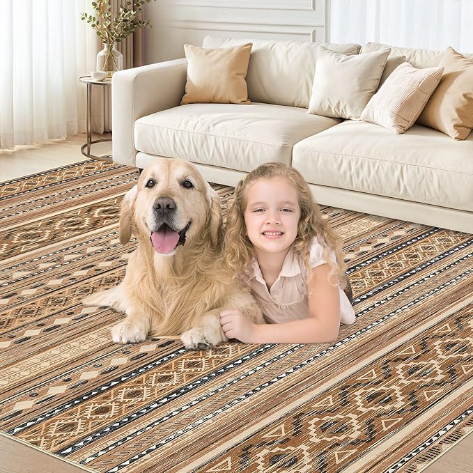 cotiled 5x8 Area Rugs Living Room Rug: Washable Boho Rugs - Image 6