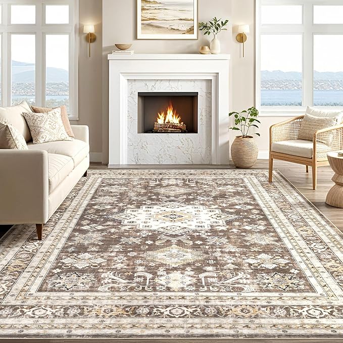 Vintage Living Room Area Rug 10x11 - Image 5