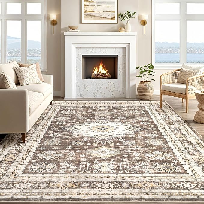 Vintage Living Room Area Rug 7x10 - Image 5
