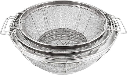 U.S. Kitchen Supply Set of 3 Stainless Steel Colander Strainers Net Baskets 5 - Image 5