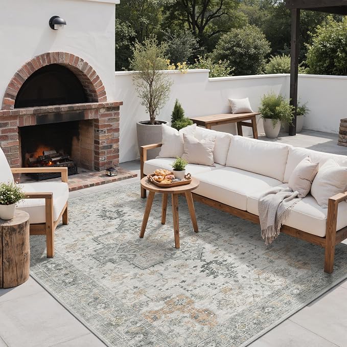 GENIMO Outdoor & Indoor Area Rug 5'x8', Waterproof, Non-Shedding, Easy Cleaning - Image 6