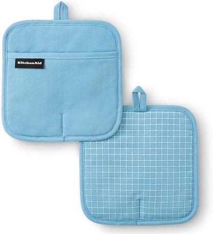 KITCHENAID Gourmet Series Gridlines Pot Holders 2-Pack Set, Heat Resistant up by KitchenAid
