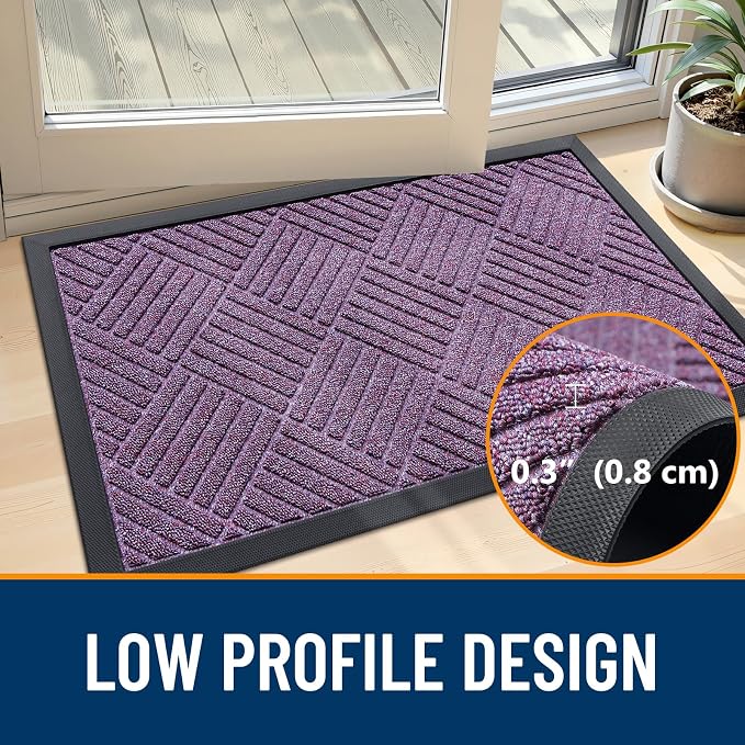 OLANLY Front Door Mat Outside Entrance 29.5x17, Heavy Duty Sturdy Natural - Image 5