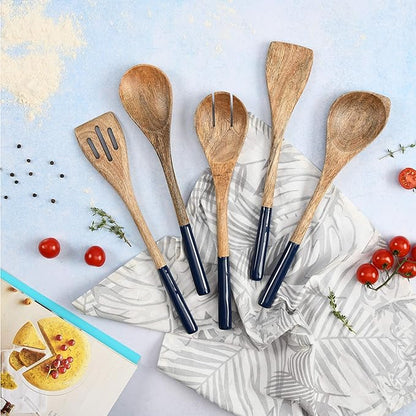 Folkulture Wooden Spoons for Cooking | 12" Premium Acacia Wooden Utensil Set of - Image 7