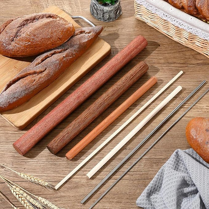 Baderke 7 Pcs Italian Rolling Pins Set Wood and Stainless Steel Pasta Rolling - Image 4