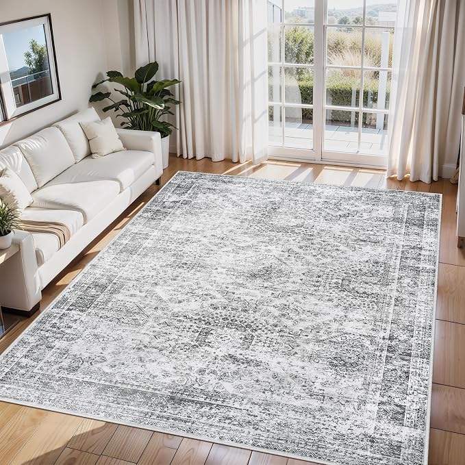 6x9 Area Rugs for Living Room Rug Washable: Abstract Rug for Dining Room by Aelenmu