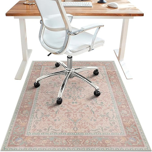 36"x60" Office Chair Mat for Hardwood Tile Floor, Under Desk Carpet Protector by BESBLEE