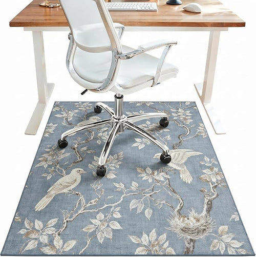 36"x48" Office Chair Mat for Hardwood Tile Floor, Under Desk Carpet Protector by BESBLEE