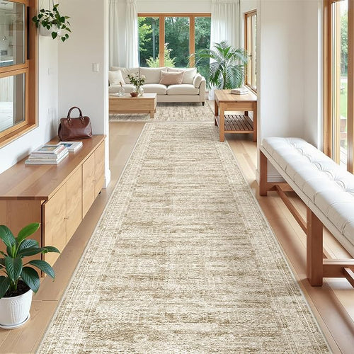 3x18 Washable Runner Rug for Hallway, Non-Slip Long Hallway Runner for Entryway by Restydon