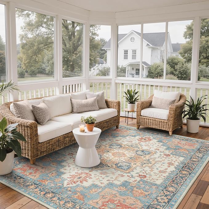 GENIMO Outdoor & Indoor Area Rug 8'x10', Waterproof, Non-Shedding, Easy Cleaning - Image 3