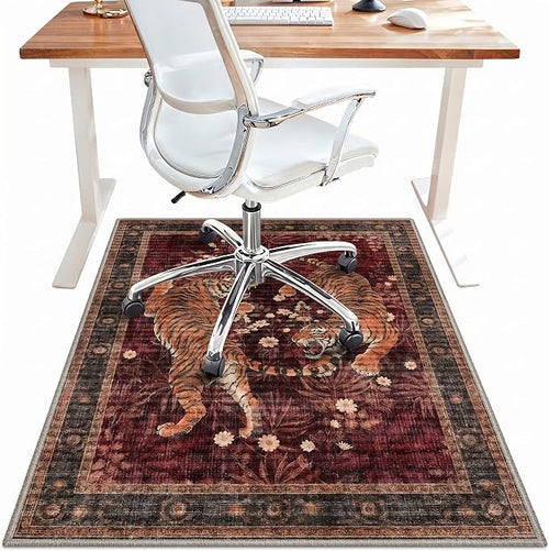 36"x60" Office Chair Mat for Hardwood Tile Floor, Under Desk Carpet Protector by BESBLEE