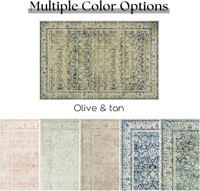 Boho Washable Runner Rug for Kitchen, Non Slip Rubber Backing Non Skid Oriental - Image 7