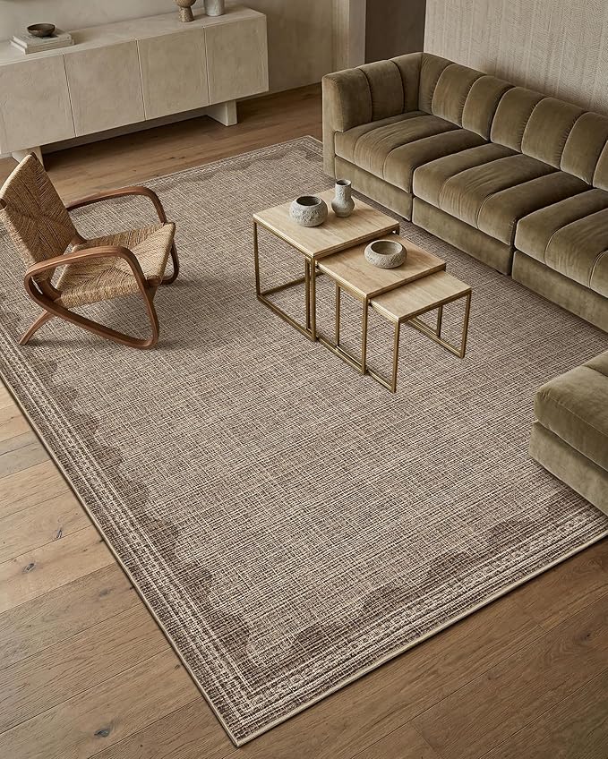 GarveeHome Scalloped Washable 8x10 Rug by GarveeHome