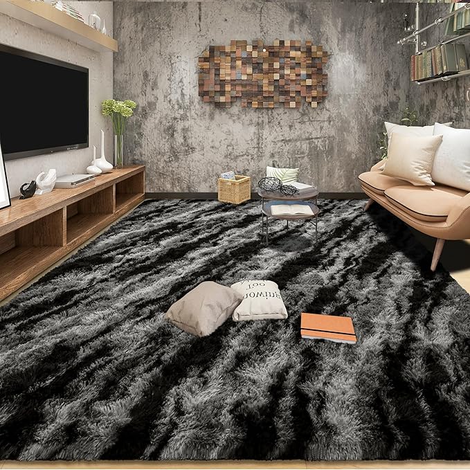 Tepook Fluffy Large Rugs for Living Room, Shag Area Rug 6x9 Soft Carpet for by Tepook