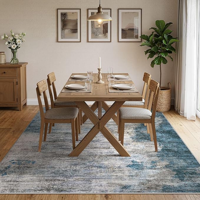 DMOYEST 9x12 Area Rug for Living Room, Washable & Non Slip Large Indoor Carpet - Image 2