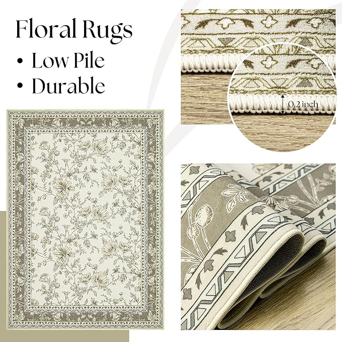 Beige Tan Neutral Boho Washable 3x8 Extra Long Hallway Runner Rug, Extra Large - Image 5