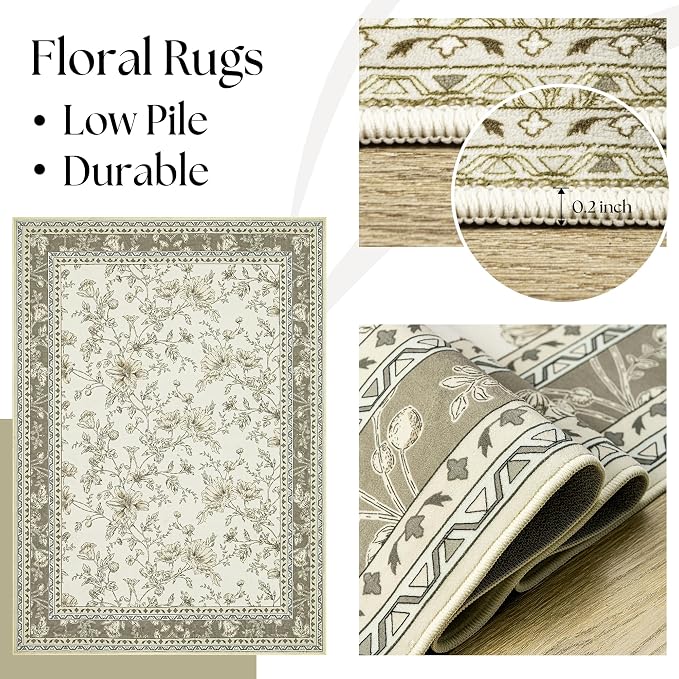 Greyish Beige Runner Rugs 2x6 for Hallway Kitchen Bedroom Beside Laundry Room - Image 7
