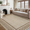 GarveeHome Area Rug 9x12 Living Room Rug Modern Bordered Soft Large Area Rugs by GarveeHome