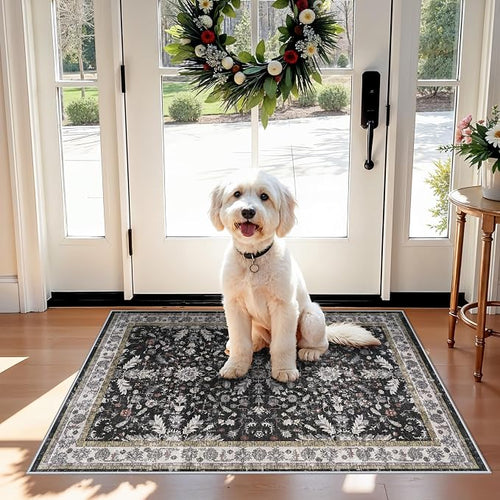 2x3 Rug Non-Slip Washable for Kitchen – Boho Small Throw Rug for Sink & Entryway by BYYVOORugsforYourHome