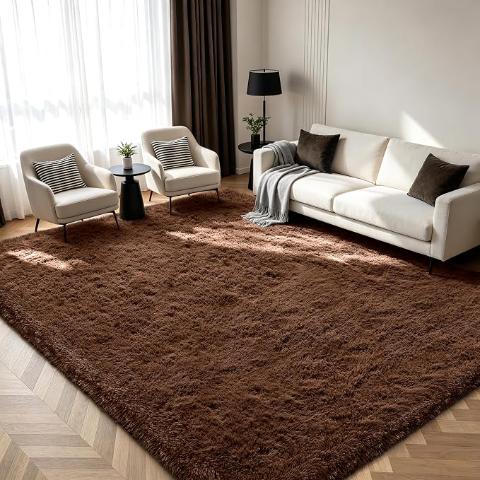 Shag Area Rugs for Bedroom Living Room, 6X9 Ultra Soft Fluffy Area Rugs for Dorm by Boshengya