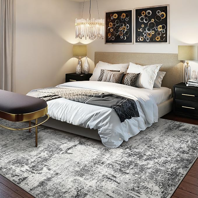 DMOYEST 9x12 Area Rug for Living Room, Washable & Non Slip Large Indoor Carpet - Image 4