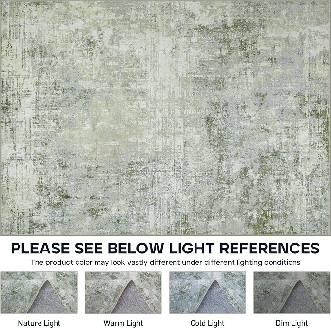 6x9 Area Rugs for Living Room Rug Washable: Modern Rug for Dining Room Bedroom - Image 8