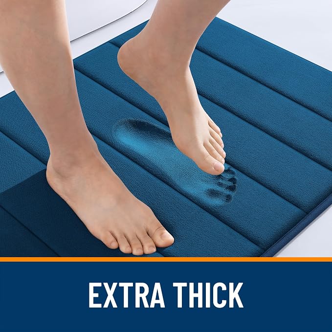 OLANLY Memory Foam Bath Mat 59x35, Super Soft Absorbent Bathroom Rugs, Quick Dry - Image 6