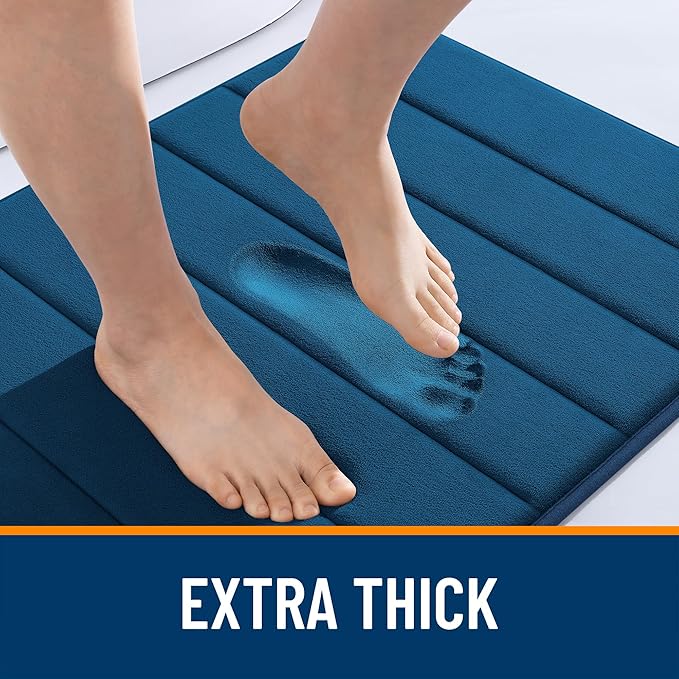 OLANLY Memory Foam Bath Mat 30x20, Super Soft Absorbent Bathroom Rugs, Quick Dry - Image 6