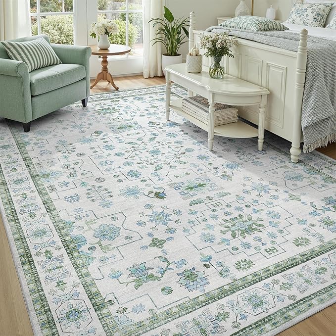 DCX Green 8x10 Rug, Kid & Pet Friendly - Image 5