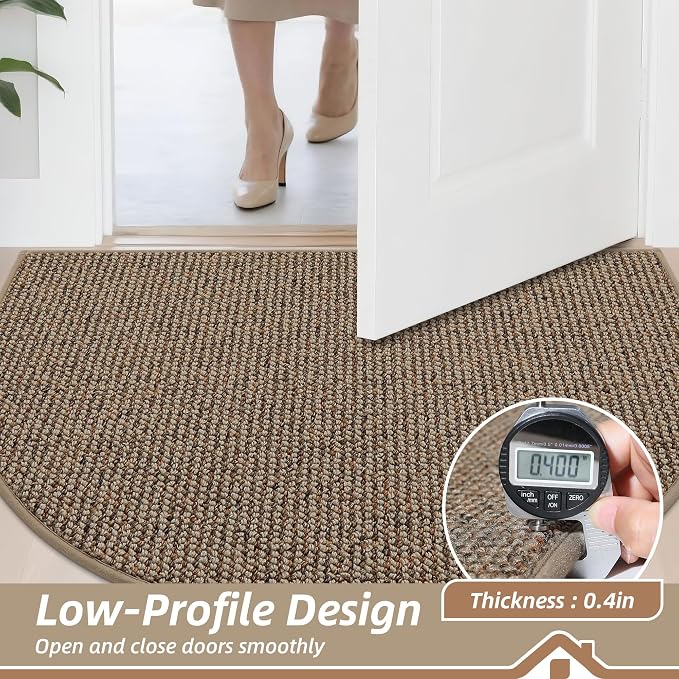 BEQHAUSE Dirt Trapper Door Mat 36" x 60" Half Circle Non Slip Washable Doormats - Image 6
