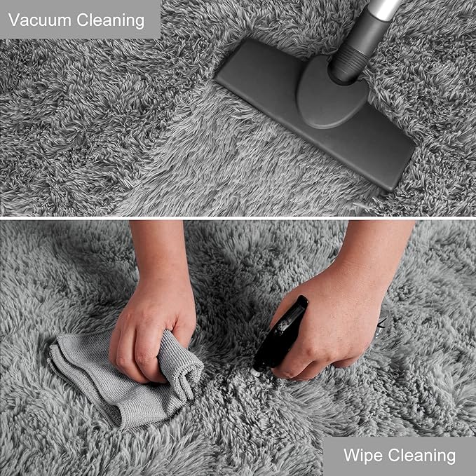 YJ.GWL Area Rugs for Living Room Bedroom, 3x5 Machine Washable Small Grey - Image 5