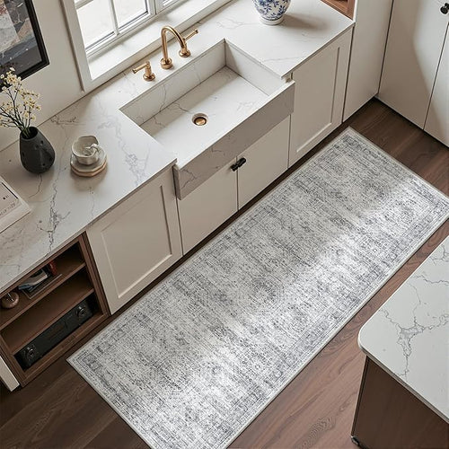 2x5 Rug Runner Washable for Entryway, Soft Bathroom Rugs by Restydon