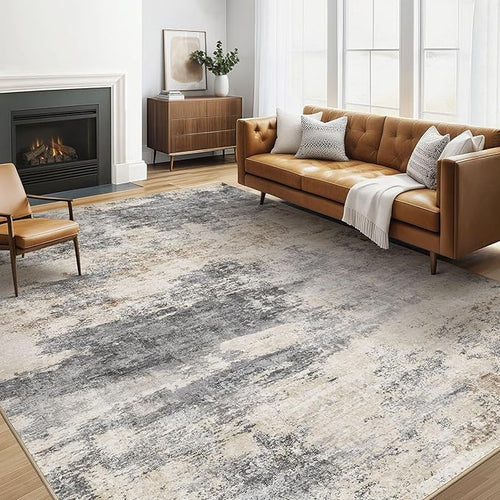 6x9 Area Rugs Living Room: Washable Large Abstract Modern Soft Rug Stain by LOONGRUG