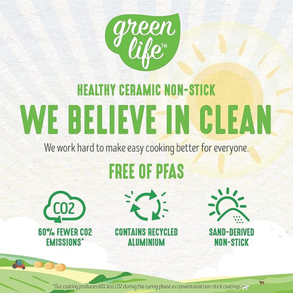 GreenLife Artisan Healthy Ceramic Nonstick, 5QT Saute Pan Jumbo Cooker - Image 3