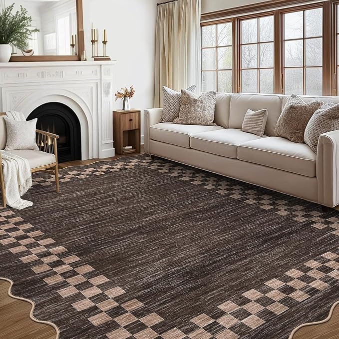 GarveeHome Area Rug 6x9 Large Living Room Modern Border Throw Rug - Image 8