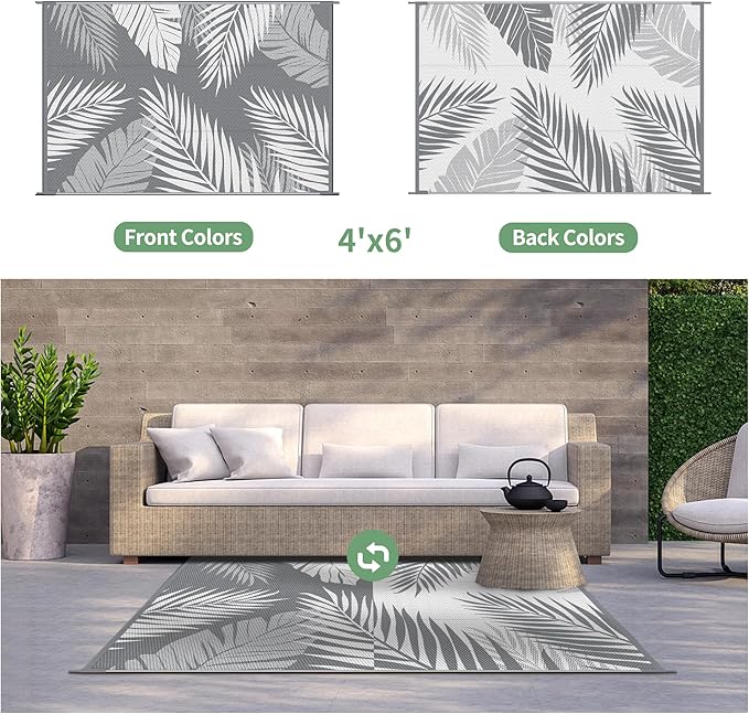 GENIMO Outdoor Rug 4' x 6' Waterproof - Image 2
